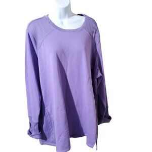 LOGO Lori Goldstein Life - Purple sweatshirt Activewear Sz 2x